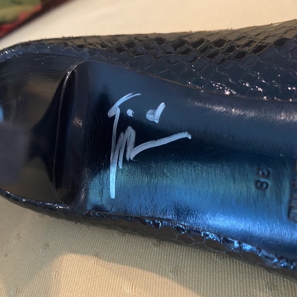 Signed by Giuseppe Zanotti for me ,black skin size 38 . So special . $350 - Picture 5 of 17